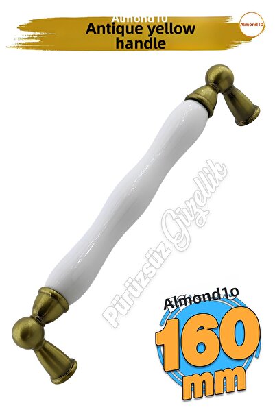 Badem10 Domaniç الخزف العتيقة الأصفر 160 مللي متر الأثاث درج المطبخ خزانة خزا...