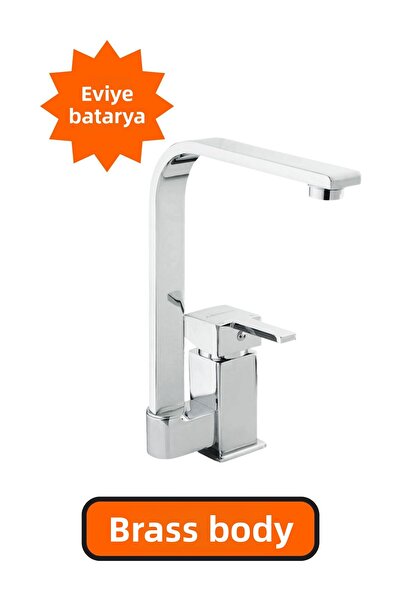 GİVY İtimat Teta 344 Sink Faucet – Countertop Brass Body Kitchen Faucet