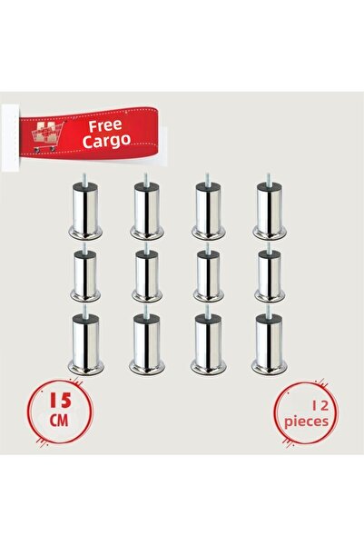 Marka Picior de canapea de bază cu șurub 15 cm (12 bucăți) M8 dinți fin