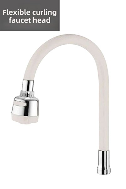 CocoVia صنبور سيليكون مرن وملون - رأس كوبار (أبيض)