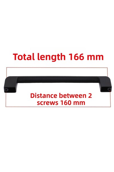 Badem10 Gölcük Mobilier Metal Oval Dulap Sertar Bucătărie - Negru 160 mm