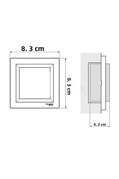 SCHNEIDER مقبس مؤرض مغطى باللون الأبيض من Asfora - مؤطر