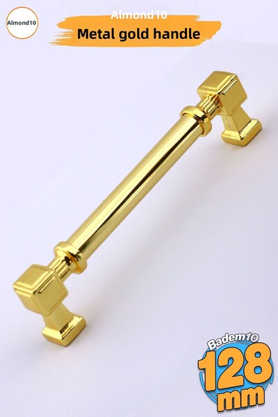 Badem10 Mâner Talas 128 mm Aur Aur Mobilier Sertar Bucătărie Dulap Ușă Dulap Mânere Kulb Mâner