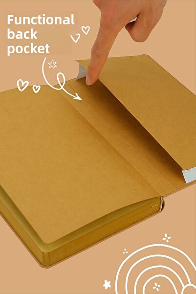 Victoria's Journals دفتر بوجو كرافت كتان 96 ورقة مقاس A5 150 جرام. كرافت مخطط