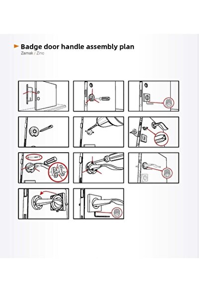 Sofuoğlu Mâner de ușă de cameră din Zamak cu rozetă pătrată din satin negru mat Coral de lux