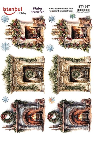 İstanbul Hobi New Year's Water Transfer 25X35Cm Sty067
