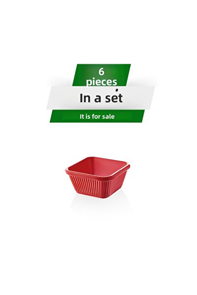 Alezy 528 Göreme Melamine Thermostar Square Sauce Bowl 7 cm Red