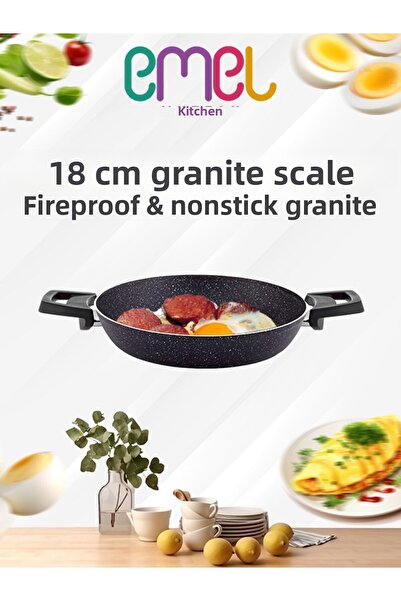 Emel Cooking Goods مقلاة جرانيت مقاس 18 سم من إيميل