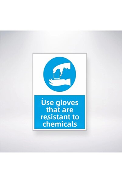 Reysa Tasarım استخدم قفازات مقاومة للمواد الكيميائية مقاس 21 × 28 سم ملصق سلا...