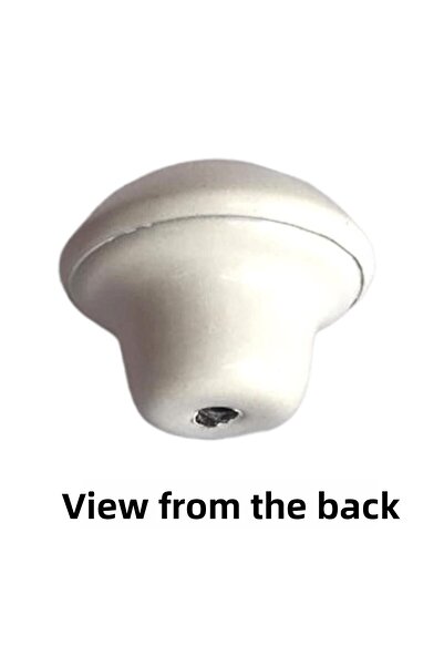 GLASWEN 15Pcs White Mushroom Button Handle Furniture Drawer Cabinet Door Handle Metal Handle Accessories with Screw