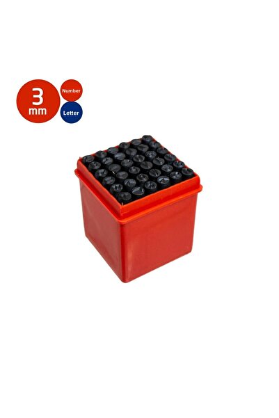 Partner طقم دباسة أرقام الحروف الفولاذية PT03041 3 مم (36 قطعة)