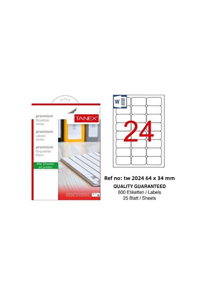 Tanex ETICHETĂ LASER 64x34mm TW-2024