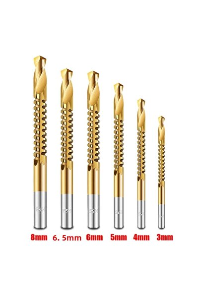 Choice مجموعة من 6 قطع من مثقاب أزرق بلون الكوبالت، صنبور لولبي متري مركب، مث...