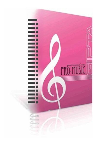 Gıpta Spiral A4 60 Sheets Music Notebook with Plastic Cover 1581