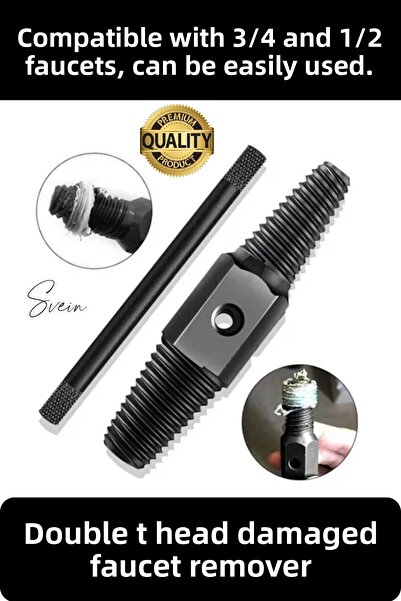 Svein مرفق فتاحة دليل عكسي للصنبور المكسور، مجموعة مزيل مسامير المياه ذات الر...