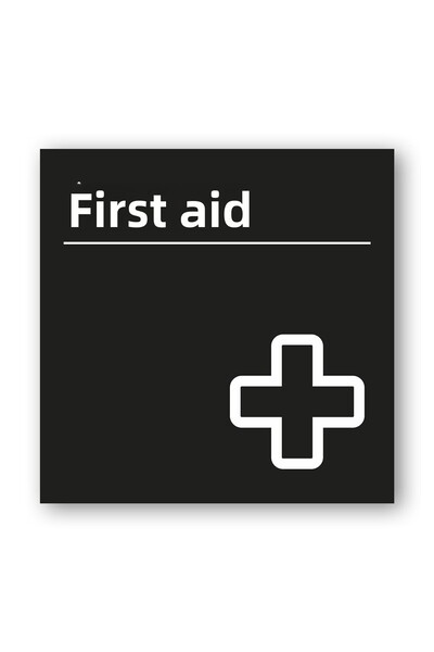 EGESTA الإسعافات الأولية - الصحة - لافتة تحويل تحذيرية لباب غرفة ريفير / المم...