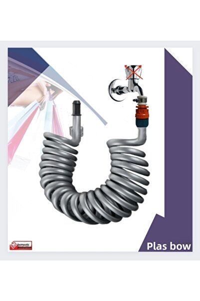 PLASYAY Spiral WC Bathroom Balcony Washing Hose Set with Wall Fixing 2 Meters...