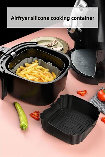 EWs Black Silicone Cooking Bowl Compatible with All Airfryers