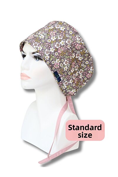 doktorbonem Model floral de primăvară - Bonă chirurgicală violetă, bonă de spital pentru medic și asistentă, mărime standard