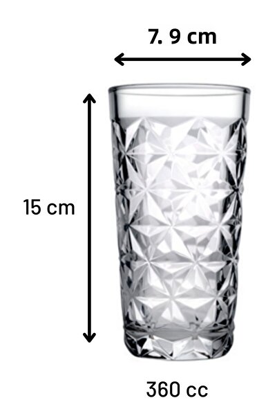 Paşabahçe 520605 Estrella Soft Drink Glass 360cc - 12 Pieces