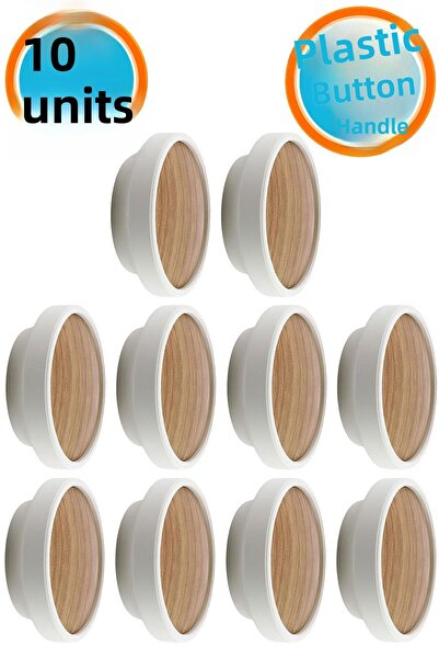 NZB Furniture Handle Button Wooden Patterned Moonstone Drawer Kitchen Cabinet...