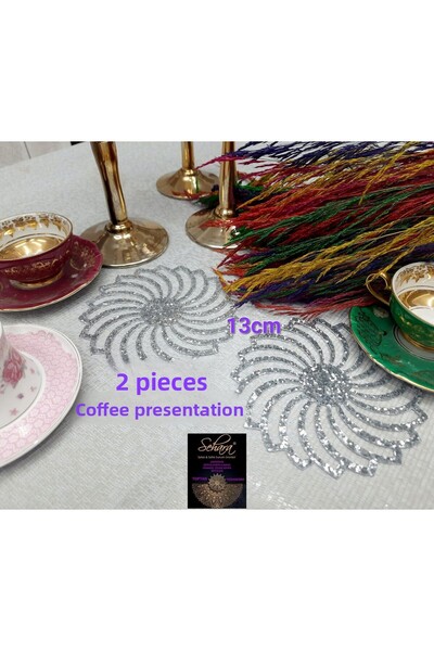 SEHARA 2 حامل قهوة (قاعدة كوب) / 13 سم / فضي / لامع / فضي /