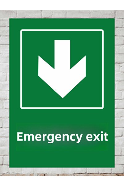 zafrakreklam Emergency Exit Sign Board 24X34Cm Pvc