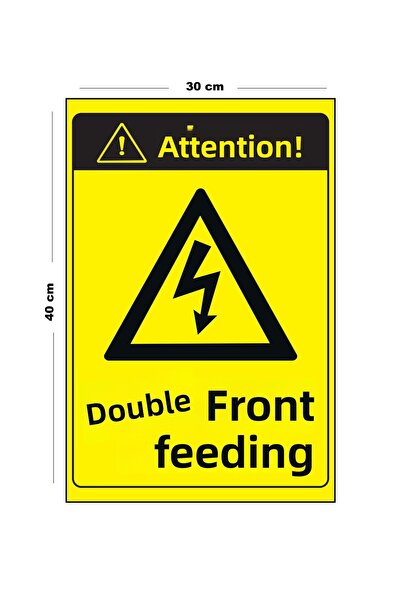 Lucena Metal Bidirectional Feed 30 cm X 40 cm A3 Size Warning Sign Directiona...