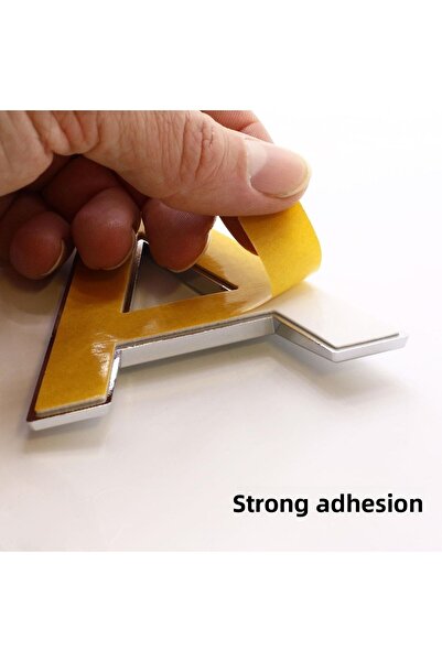 Badem10 Litere D Cromate Luminoase - Cutie Poștală Adezivă de 8,5 Cm