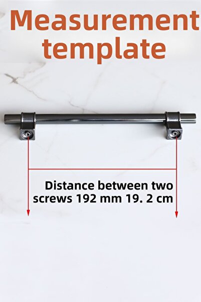 Badem10 Mâner plat din metal afumat Hisar 192 mm Mobilier Bucătărie Sertar Dulap Mânere dulap Mâner