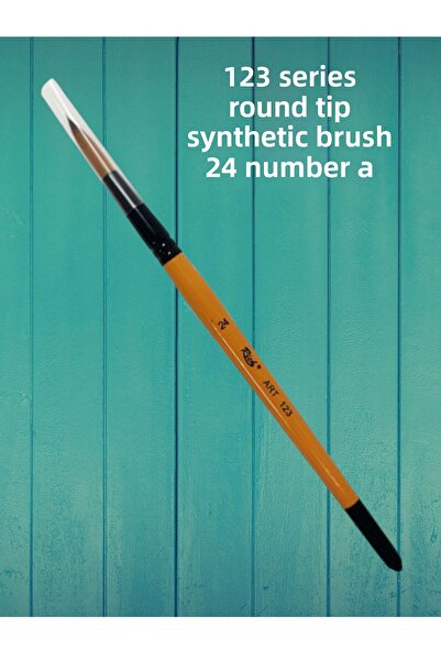 SEYFİKİRTASİYE مقاس 24 123 فرشاة ذات رأس دائري ذات شعيرات صناعية