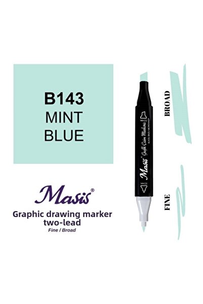 Masis 143 Mint Blue Double Tip Graphic Stylus