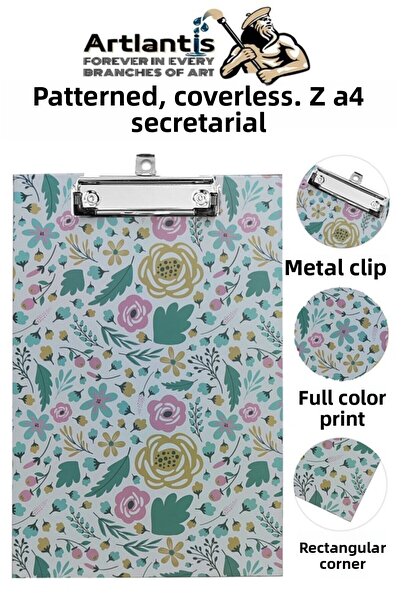 Artlantis Patterned Secretarial Coverless A4 1 Piece Colored A4 Coverless Sec...