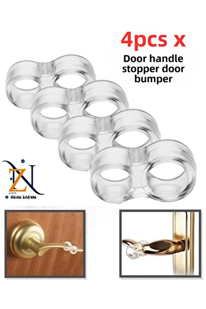 zanur سدادة باب من السيليكون الشفاف، حامل مقبض الباب البلاستيكي، سدادة عازلة ...