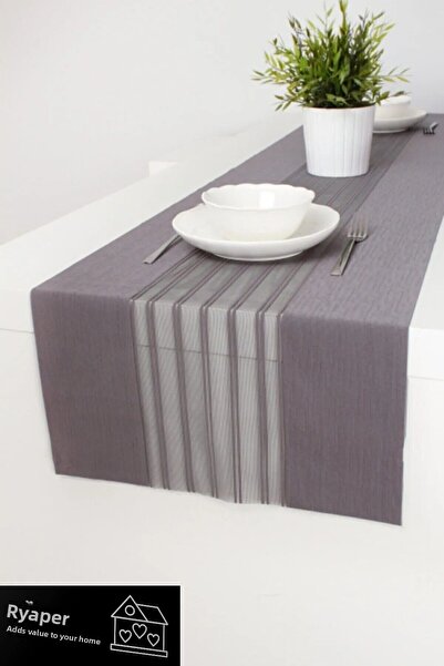 RÜYAPER Κάλυμμα τραπεζιού Grey Runner American Service 40*140 εκ