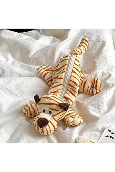 GlassySKY Drăguț de pluș Tiger Pencil Case Suport pentru pix Papetarie