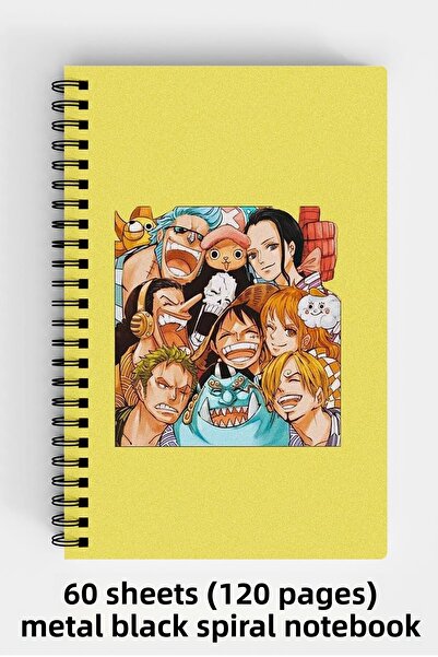 Anime Marketi One Piece Design A5 Spiral Hard Cover Notebook 120 Sheets