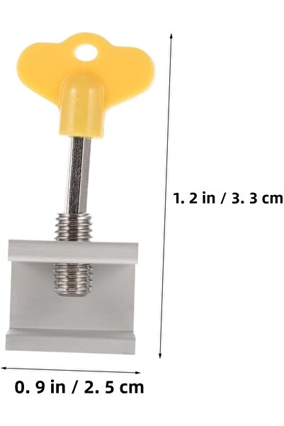 Kyrotech 2Pcs Adjustable Sliding Window and Door Lock Set Aluminum Body Lock Mechanism with Keys