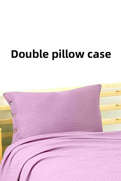 Cottonest غطاء وسادة بنمط محبوك 2 قطعة