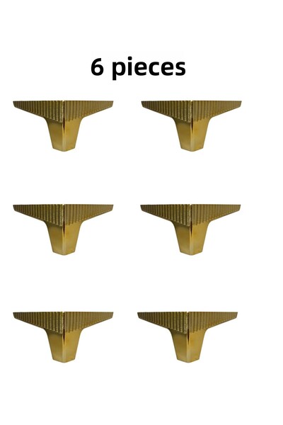 HOMDEP Canapea Fotoliu Unitate TV Consolă Upgrade Model Zenit Picioare Plastic 10 Cm Culoare Aur 6 Buc