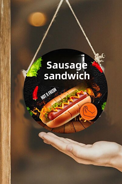 Nod Semn de bun venit cu o singură față pentru sala de hot dog, ornament pent...