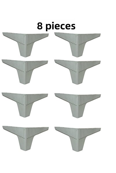 HOMDEP Canapea Fotoliu Unitate TV Consolă Upgrade Model Zenit Picioare Plastic 10 Cm Culoare Albă 8 Buc