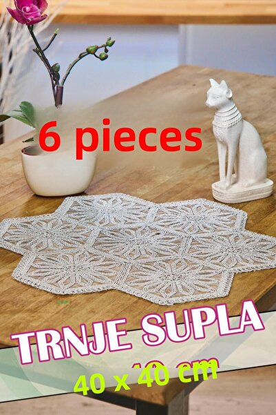 Dantelux 6 bucăți tricotate Trnje Supla (40x40 cm) - gri