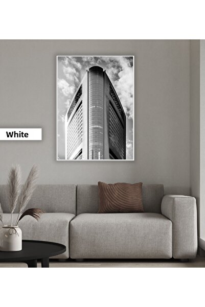 Harikabirev HARİKABİREV | MODEL BLACK&WHITE SKYDELEN 05 | TABLA DE STICLA TEMPLATA CU CADRU, SIMPLE, VERTICALA