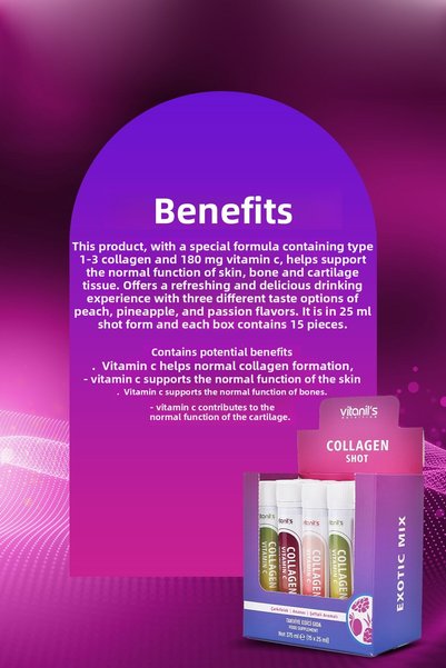 Vitanil's Nutrition Collagen Shot Exotic Mix 15X25Ml