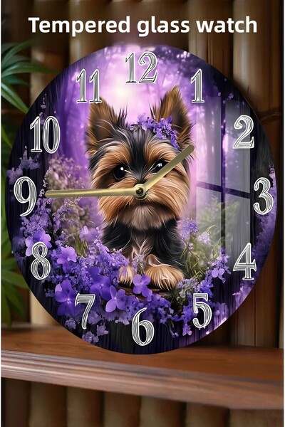 kutuTR Dog Themed 3D Look Tempered Glass Watch – 33 cm Csdw203