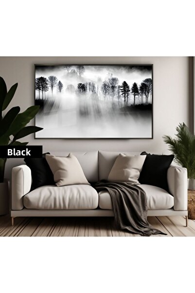 Harikabirev HARİKABİREV | MODEL DE PĂDURE FUMURĂ DE CULOARE ALB-NEGRU | TABLO...