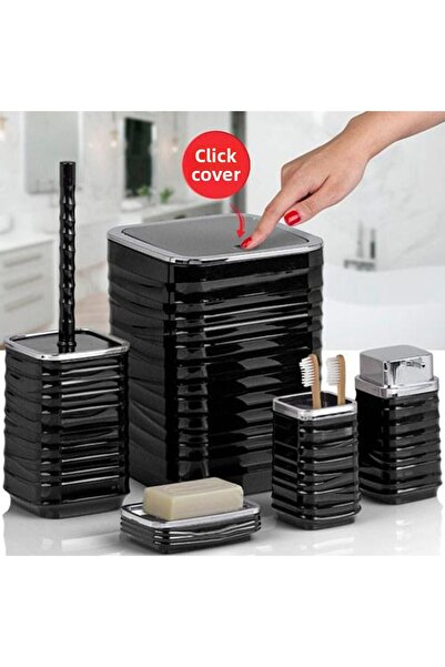 Kosova Lun-011 Luna 5-Piece Bathroom Set Chrome Black