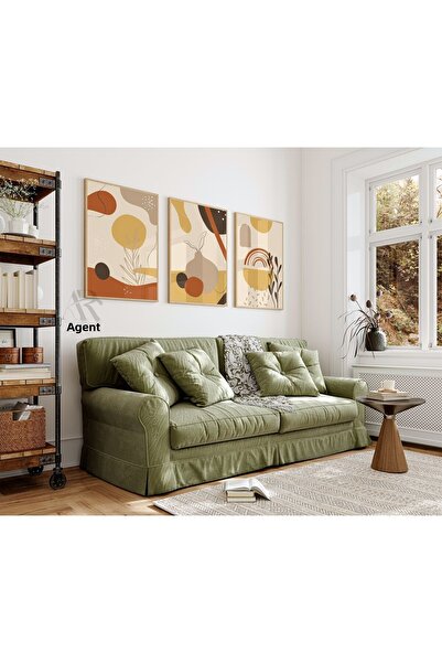 AR AJANS KANVAS TABLO Μινιμαλιστικές εμφανίσεις φυτών και χρωμάτων με εμφάνισ...