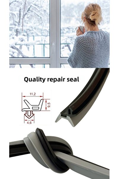 BABAWİCK استبدال مانع التسرب لقلم الباب والنوافذ، مواد خام عالية الجودة، عزل كامل 10 أمتار